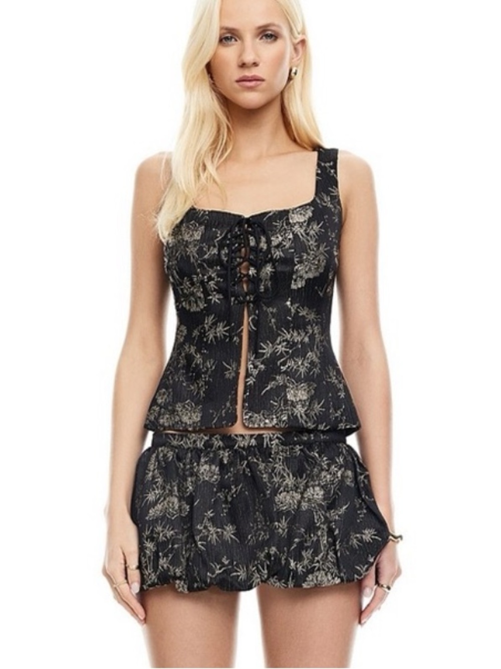 Lioness 2 Piece Set NWT in Onyx Floral XS & XXS